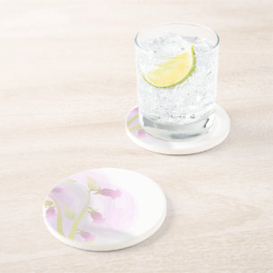 Pale Pink Watercolor Wash Sandstone coaster