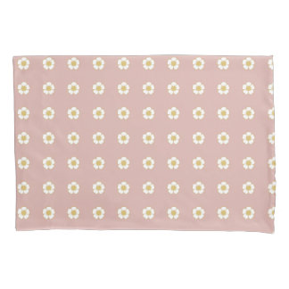 pale pink yellow and white Buttercup Flowers Pillowcase