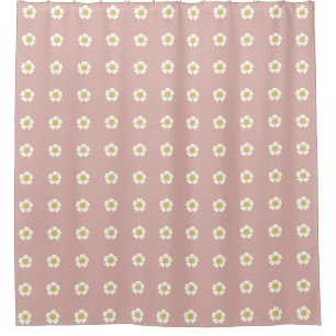pale pink yellow and white Buttercup Flowers Shower Curtain