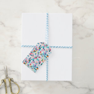 Pale Pixels Geometric  Gift Tags