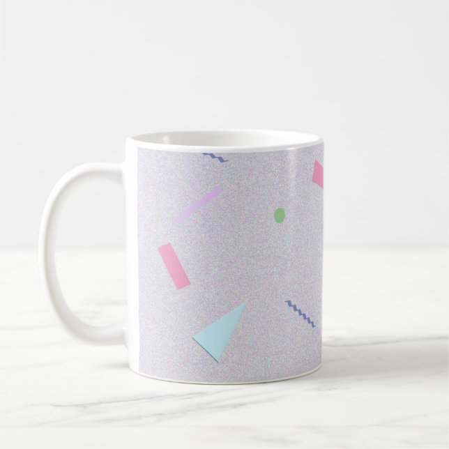 Pale Purple 80s Geo Print Mug (Left)