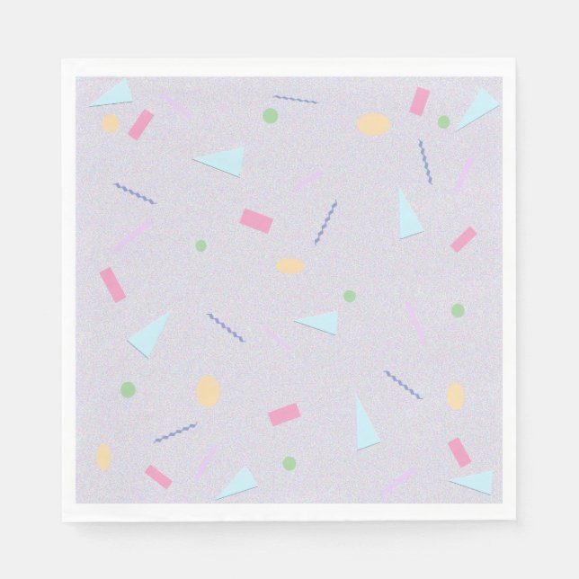 Pale Purple 80s Print Napkins (Front)