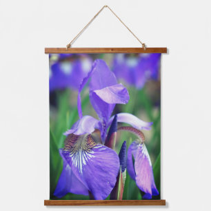 Pale Purple Blue Flag Iris Flower  Hanging Tapestry