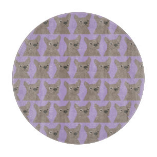 Pale Purple Dog Cutting Board