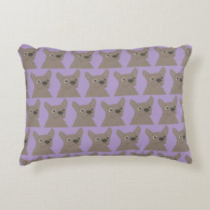 Pale Purple Dog Decorative Cushion