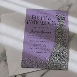 Pale Purple Elegance 50th Birthday Party Invitation<br><div class="desc">Pale Purple Elegance 50th Birthday Party Invitations
Variations to the invitation and matching items in our store</div>