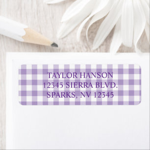Pale Purple Farmhouse Gingham Plaid