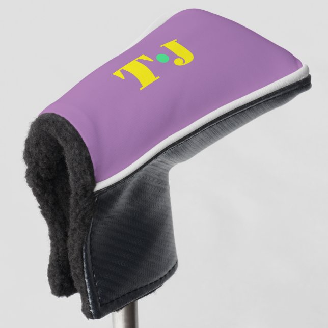 Pale Purple Golf Head Cover (3/4 Front)
