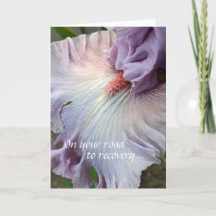 Pale Purple Iris Floral Get Well Card
