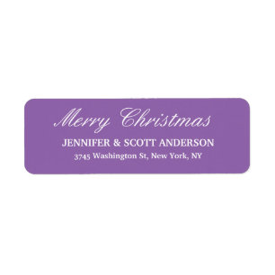 Pale Purple Merry Christmas Message Family Sheet