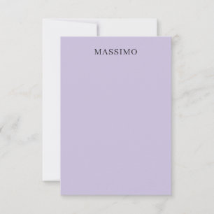 Pale Purple Professional Unique Classical Own Name Card