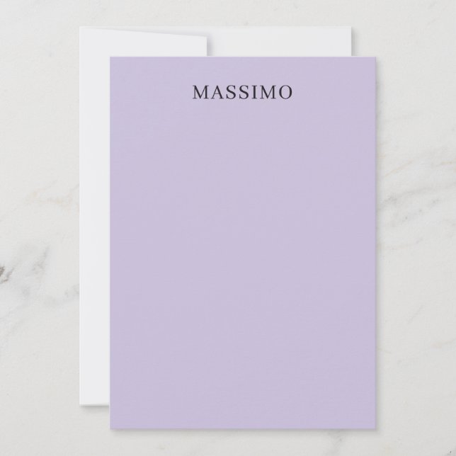 Pale Purple Professional Unique Classical Own Name Card (Front)