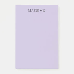 Pale Purple Professional Unique Classical Own Name Post-it Notes