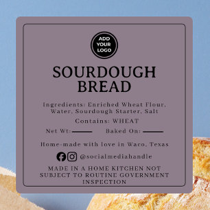 Pale Purple Sourdough Ingredient Cottage Sticker
