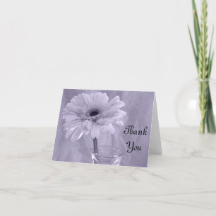 Pale Purple Tinted Daisy Thank You Card