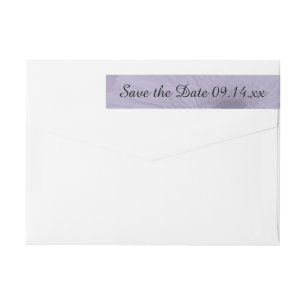 Pale Purple Tinted Daisy Wedding Save the Date Wrap Around Label