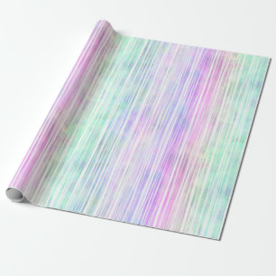 pale rainbow brush stroke stripes : wrapping paper