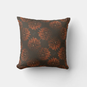Pale Red Chrysanthemum Flower Cushion Throw Pillow