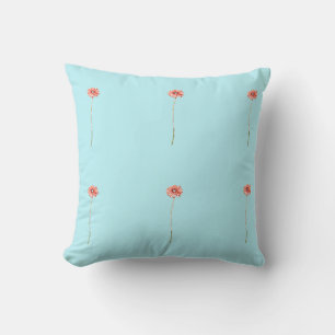 Pale Red Chrysanthemum Gerbera Flower Cushion
