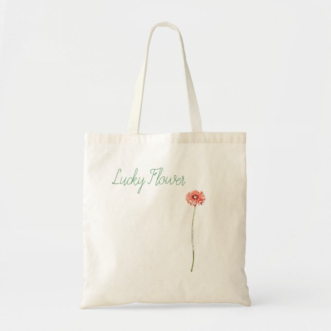 Pale Red Gerbera Flower Tote Bag (Front)