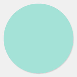 Pale Robin Egg Blue Solid Colour Classic Round Sticker