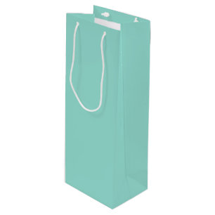 Pale Robin Egg Blue Solid Colour Wine Gift Bag
