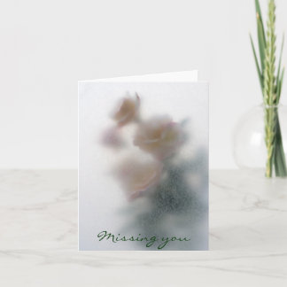 pale roses texture missing you card