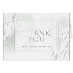 Pale Sage Green Watercolor and Grey Willow Branch