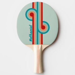Pale Seaglass Stripe Loop with Name Ping Pong Paddle