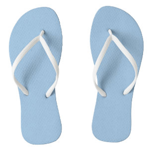 Pale Sky Blue Solid Colour Print Flip Flops