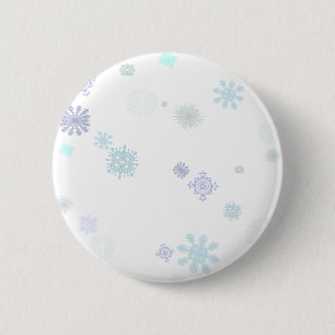 Pale Snowflakes 6 Cm Round Badge