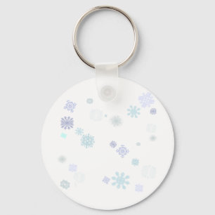 Pale Snowflakes Key Ring