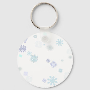 Pale Snowflakes Key Ring