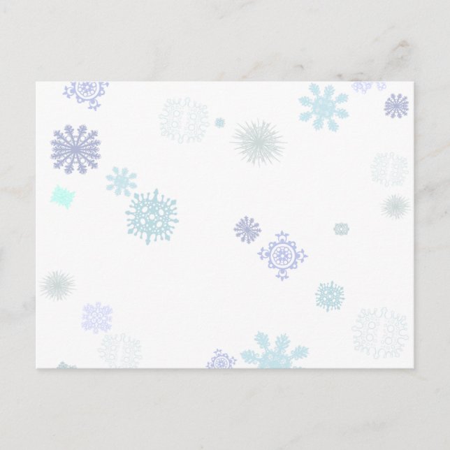 Pale Snowflakes Postcard (Front)