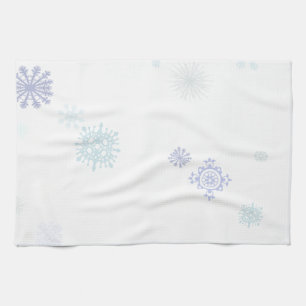 Pale Snowflakes Tea Towel