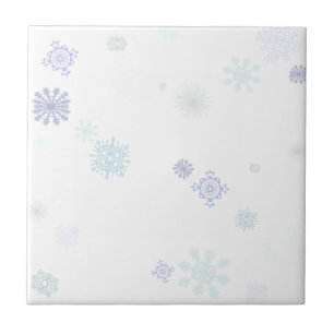 Pale Snowflakes Tile