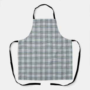 Pale Tan and White Large Check Plaid Apron