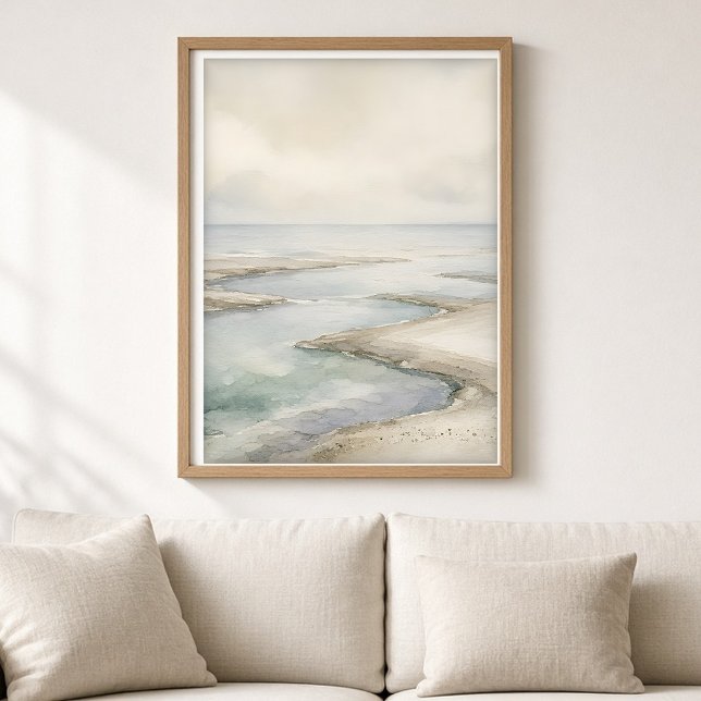 Pale Tide Shoreline Art Print (Creator Uploaded)