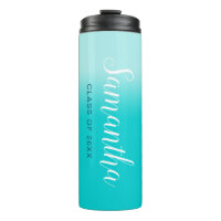 Pale to Dark Turquoise Gradient Senior Year