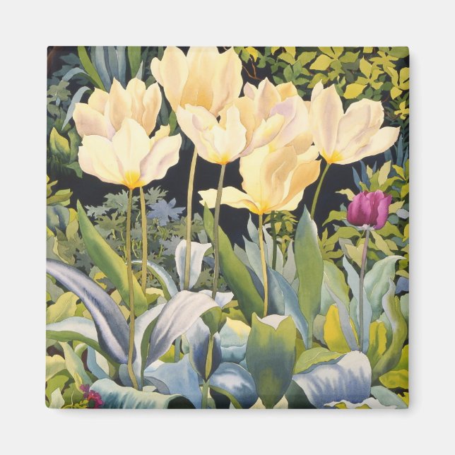 Pale Tulips Magnet (Front)