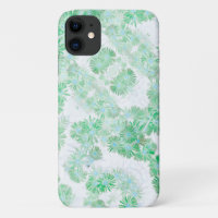 Pale Turquoise Pastel Wild Flowers iPhone 11 Case