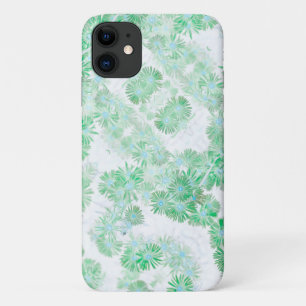 Pale Turquoise Pastel Wild Flowers  iPhone 11 Case