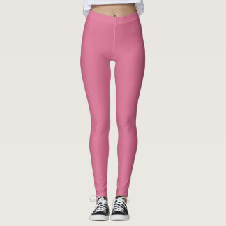 Pale Violet Red Solid Colour Leggings