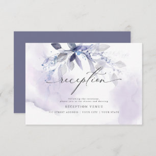 Pale Violet Watercolor Reception Invitation