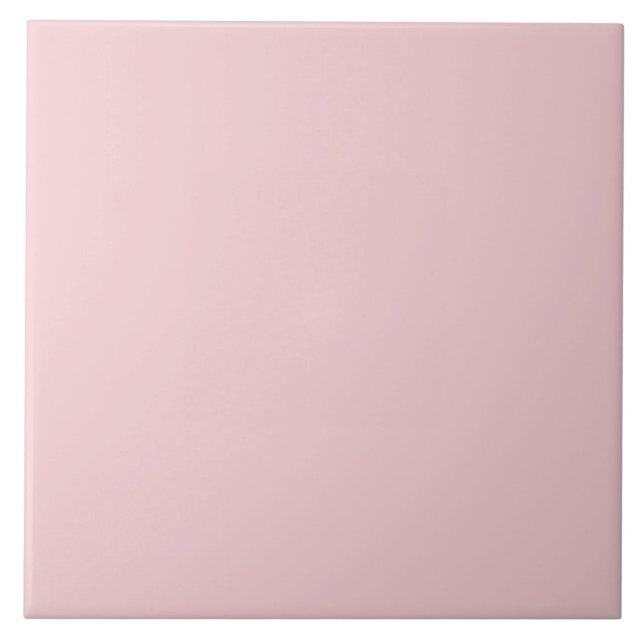 Pale Warm Pink Ceramic Tile. Tile (Front)