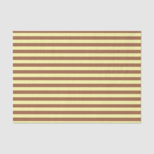 Pale Yellow and Brown Stripes Tissue Paper