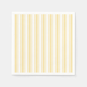 Pale yellow and white candy stripes napkin
