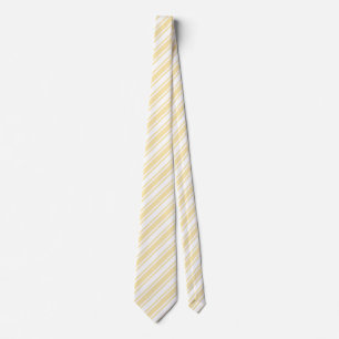 Pale yellow and white candy stripes tie