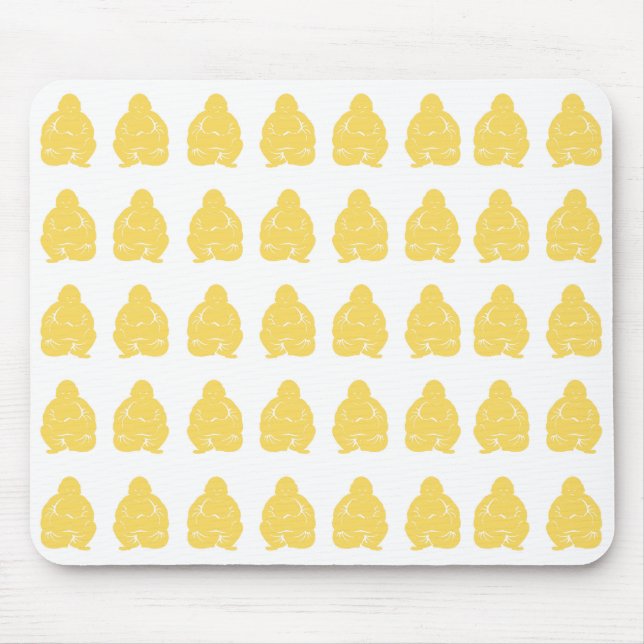 Pale Yellow Asian Moods Buddha Boys Mouse Mat (Front)