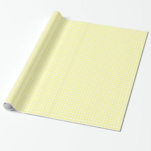 Pale Yellow Gingham Wrapping Paper